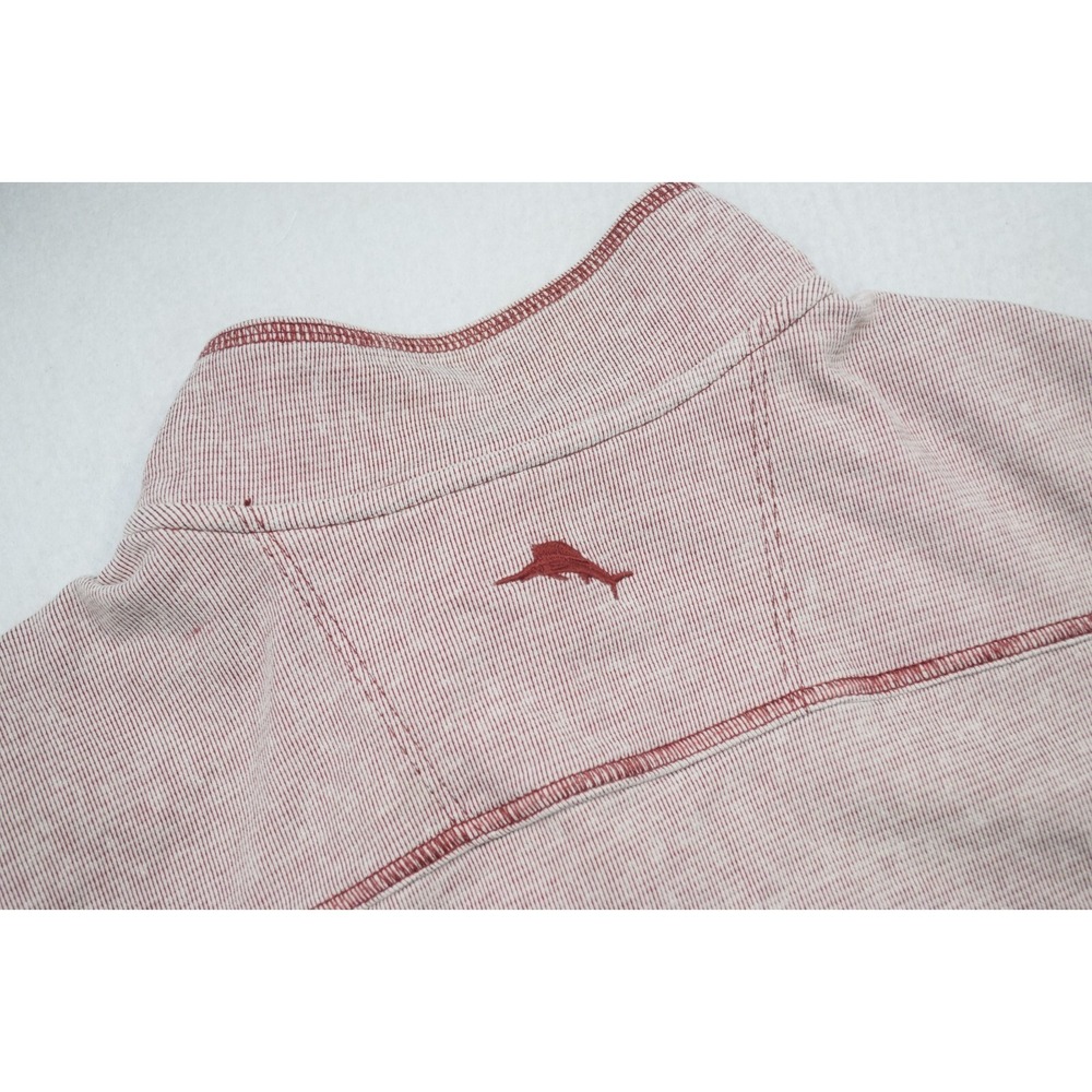Tommy Bahama Marlin Pullover Sweater Red Stretch Long Sleeve‎ Mens Size Large